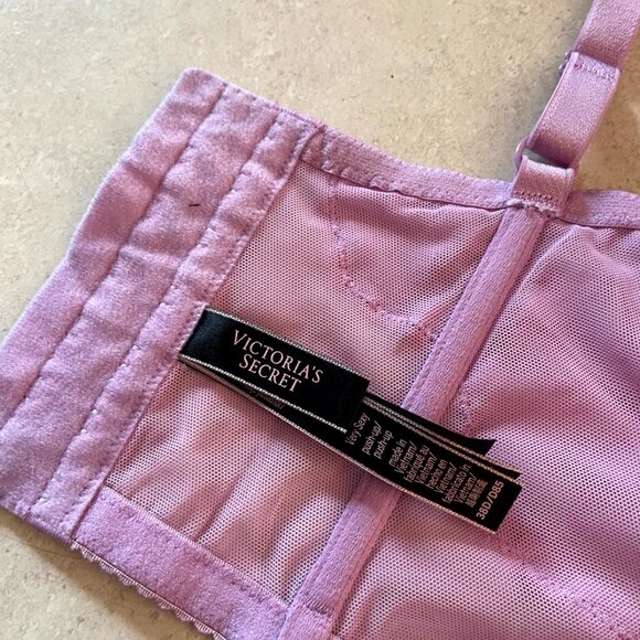 Victoria's Secret Very Sexy Push Up Bra Purple Lace Size 38D Corset - Picture 7 of 8